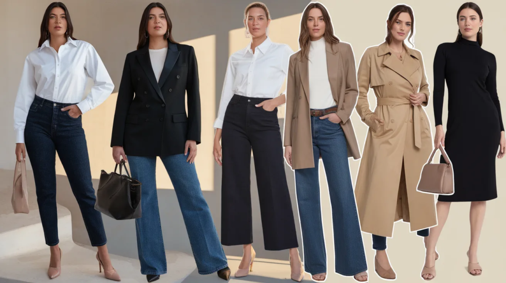 first date outfit ideas casual elevated flatlay