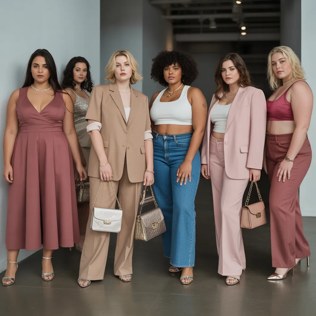 plus size outfits styled for different occasions and body types