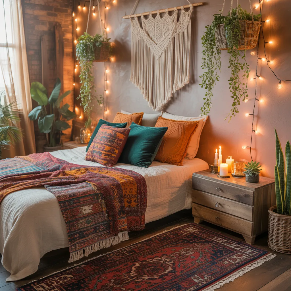 Stylish decorative pillows for bedroom with cozy aesthetic